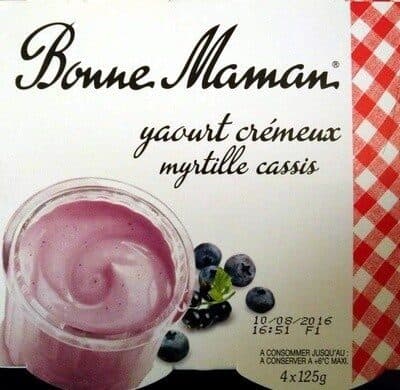 Bonne Maman Yaourt crémeux Myrtille Cassis packshot