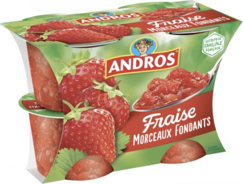 Andros Fraise Morceaux Fondants packshot