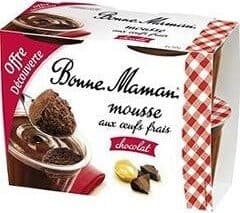 Bonne Maman Bonne mamanMousse au chocolat aux œufs frais packshot