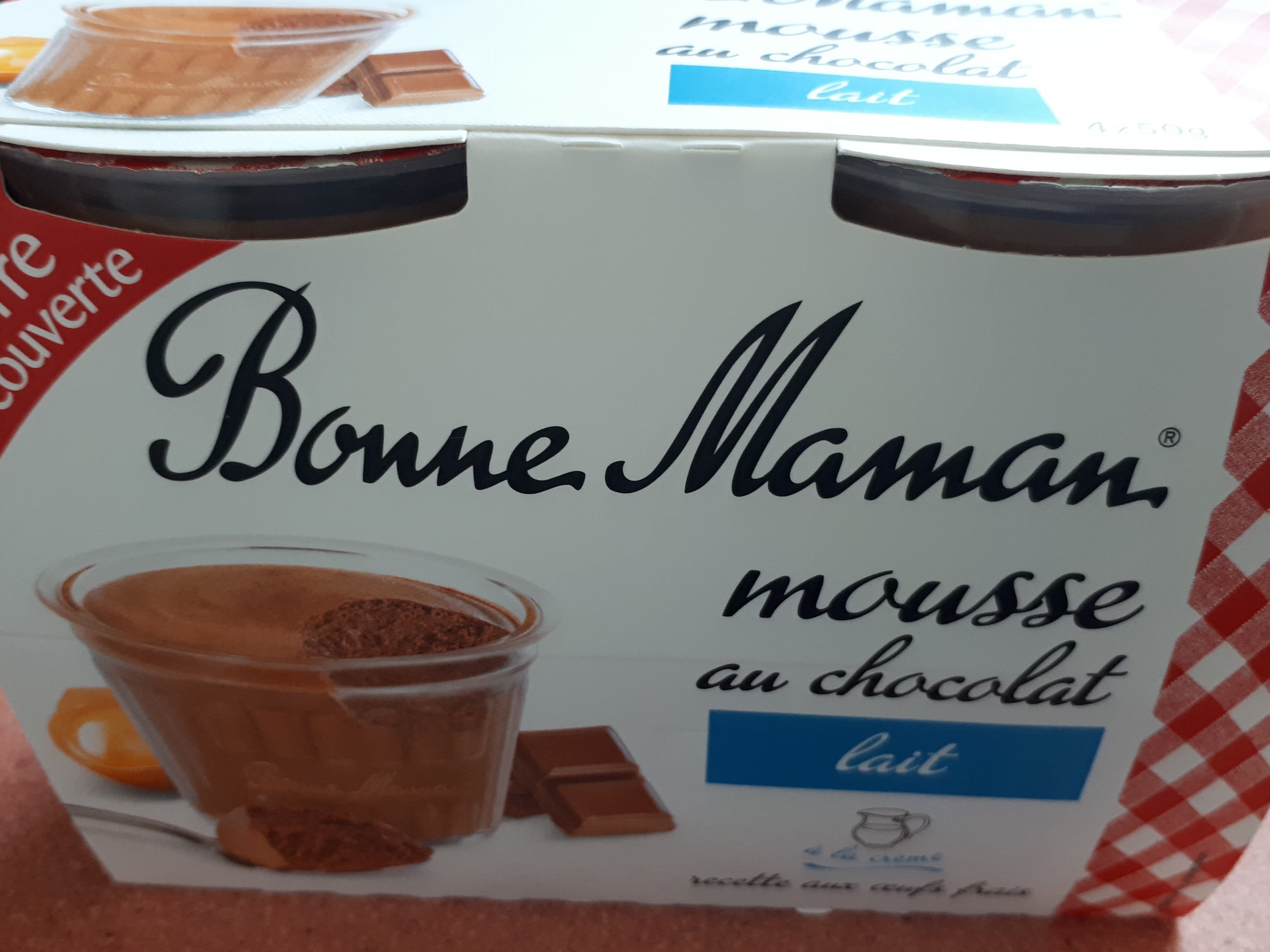 Bonne Maman Mousse au chocolat au lait aux œufs frais packshot
