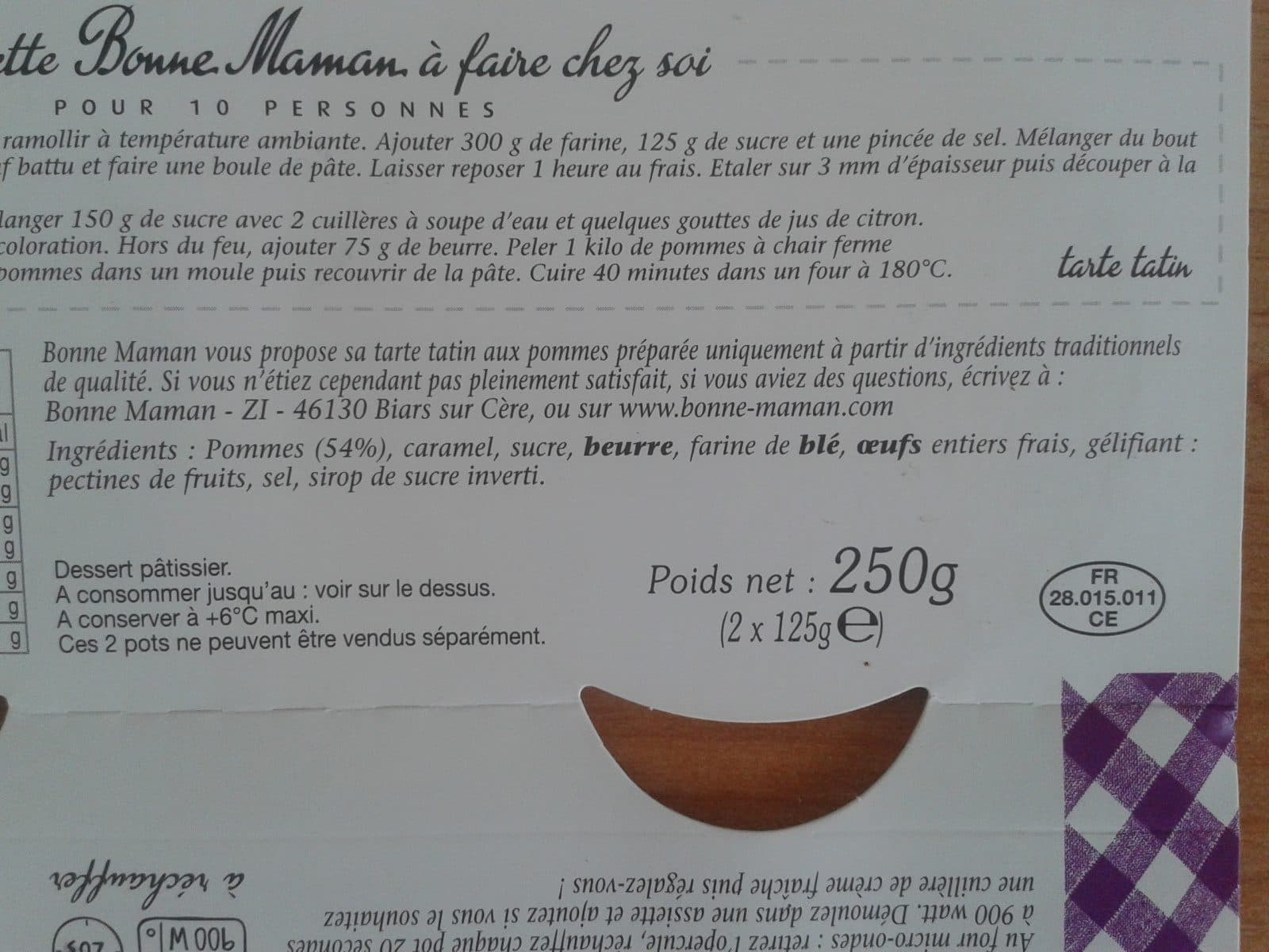 Bonne Maman Tarte Tatin aux Pommes packshot