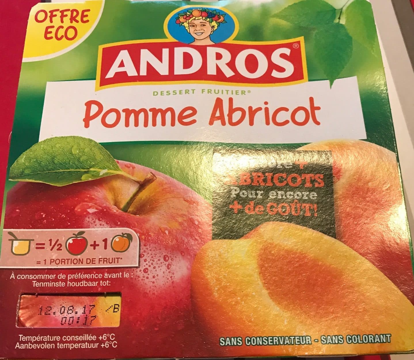 Andros Dessert Pomme Abricot packshot