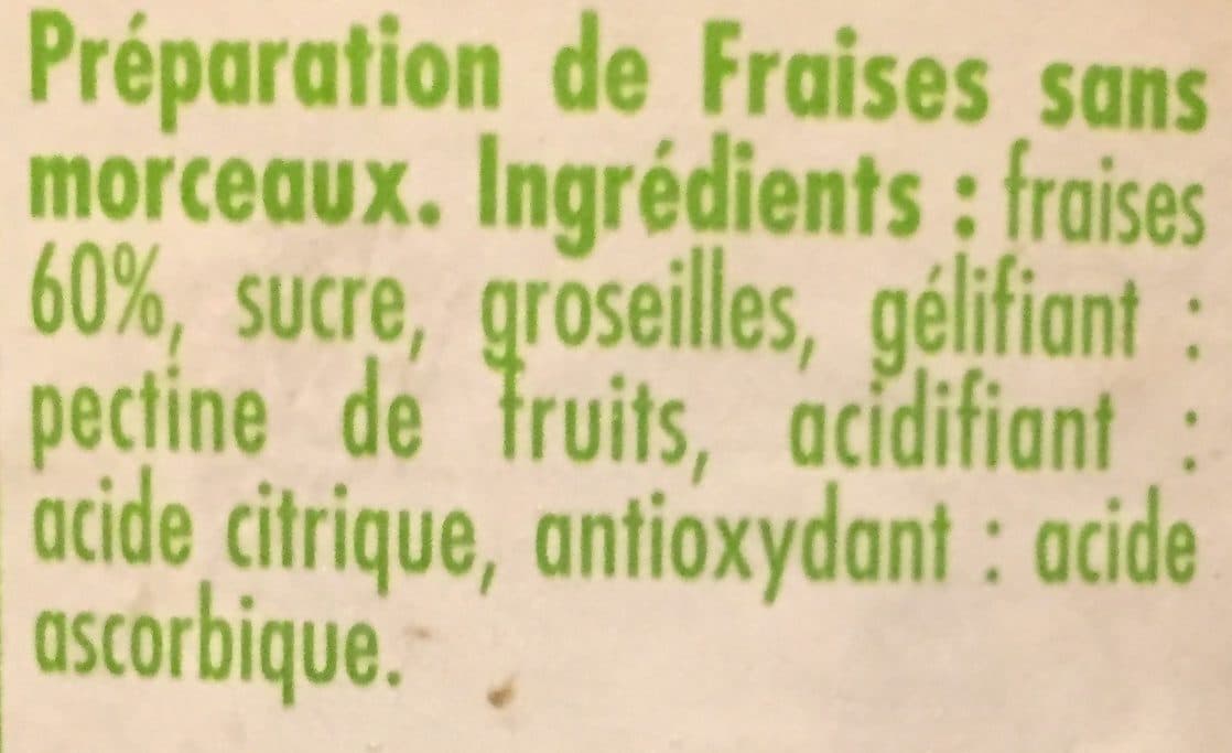 Andros Fraise sans morceaux packshot