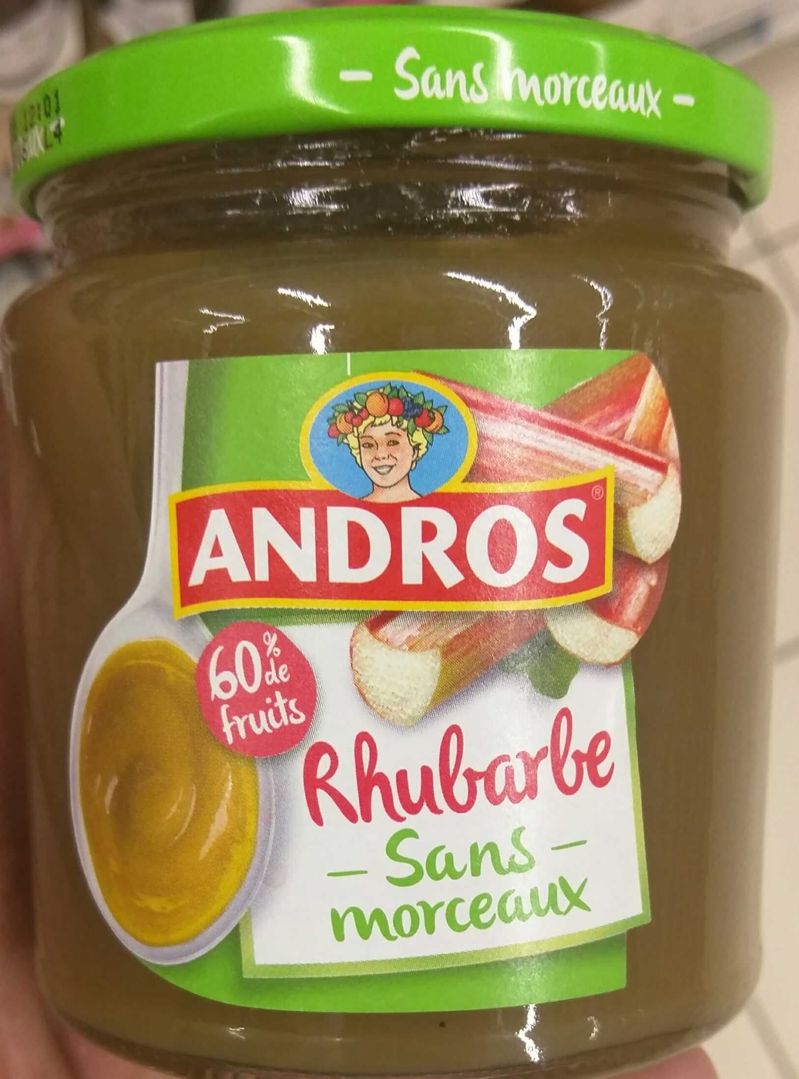 Andros Rhubarbe sans morceaux packshot
