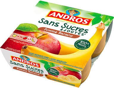 Andros Pomme Banane sans sucres ajoutés packshot