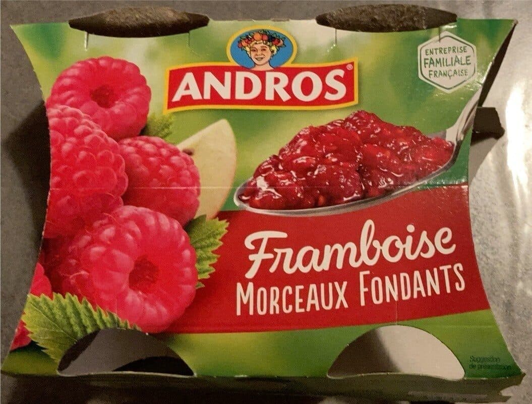 Andros Framboise Morceaux Fondants packshot