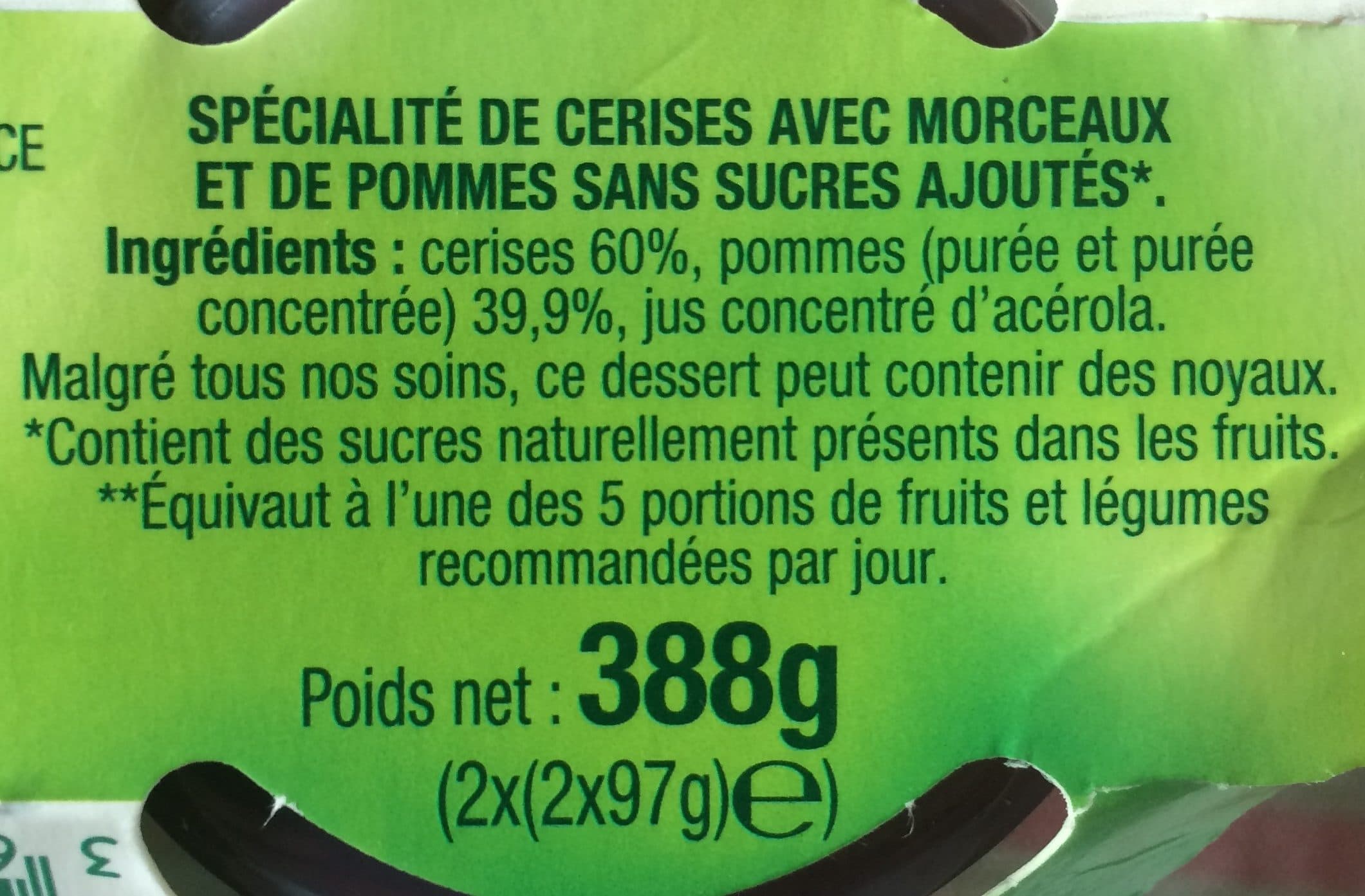Andros Cerises morceaux packshot