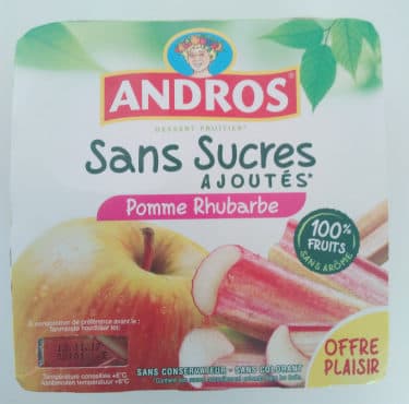 Andros Pomme rhubarbe packshot