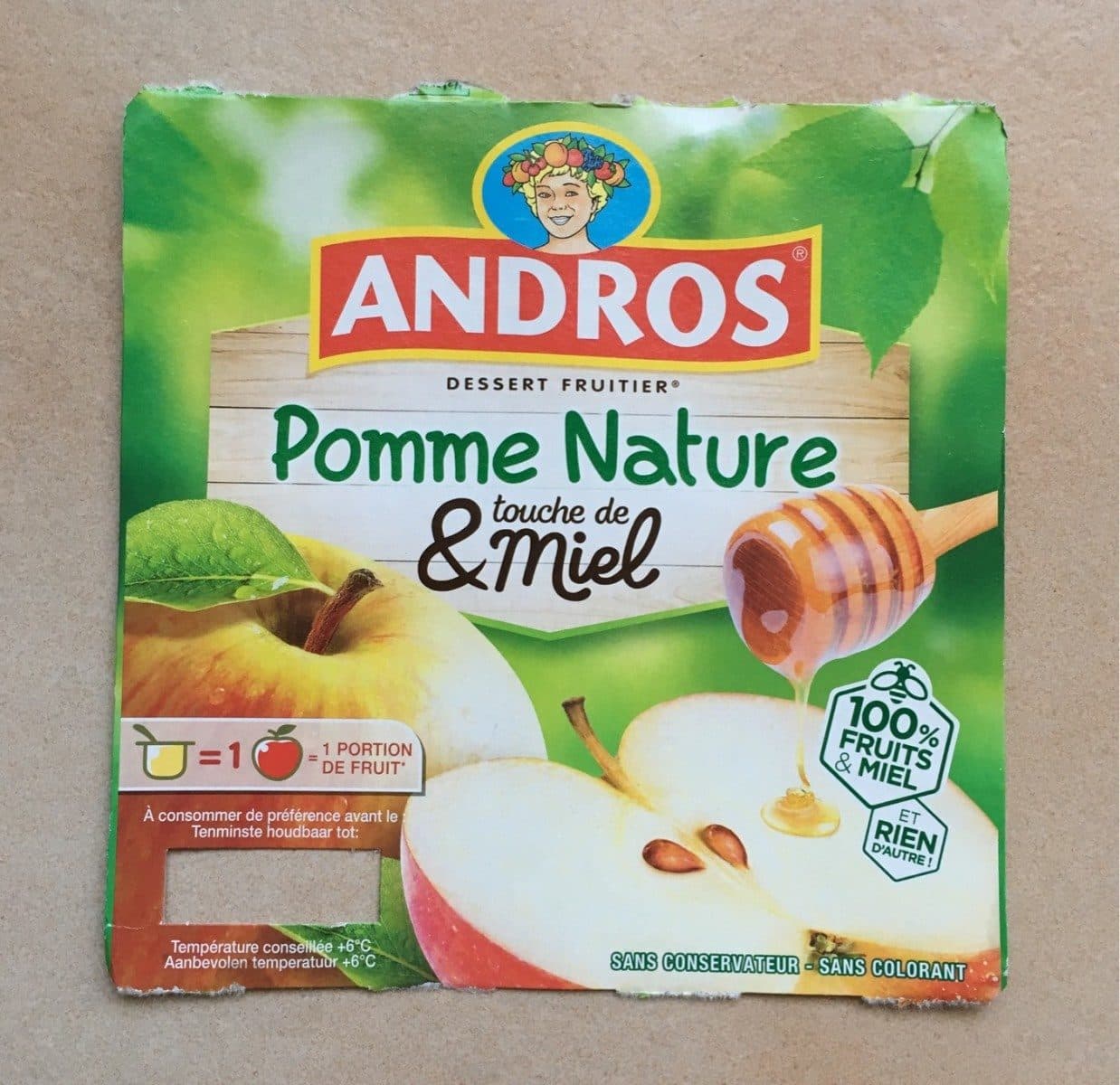 Andros Pomme Nature & touche de Miel packshot
