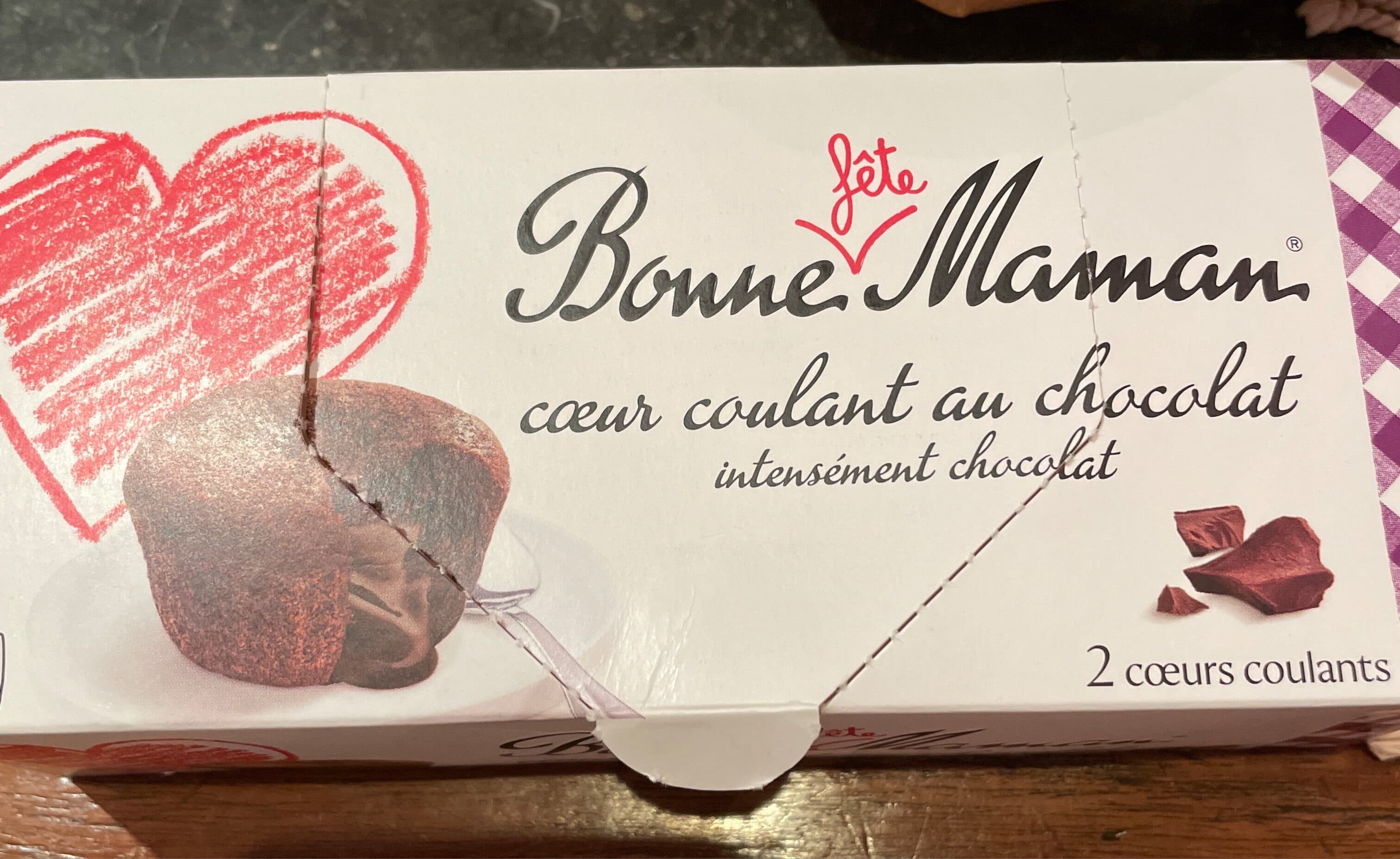 Bonne maman Coeur coulant au chocolat🍫 packshot