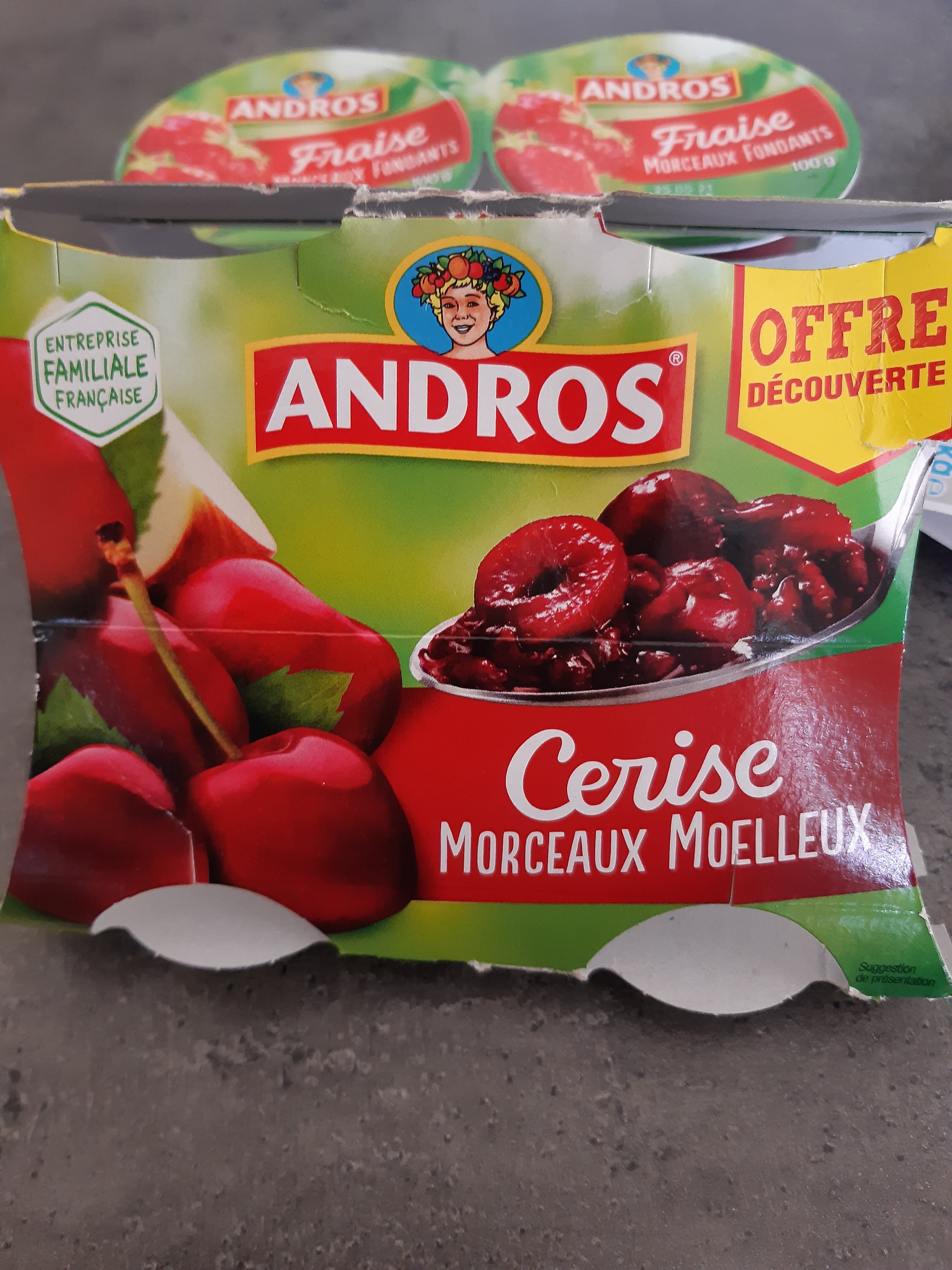 Andros Cerise Morceaux Moelleux packshot