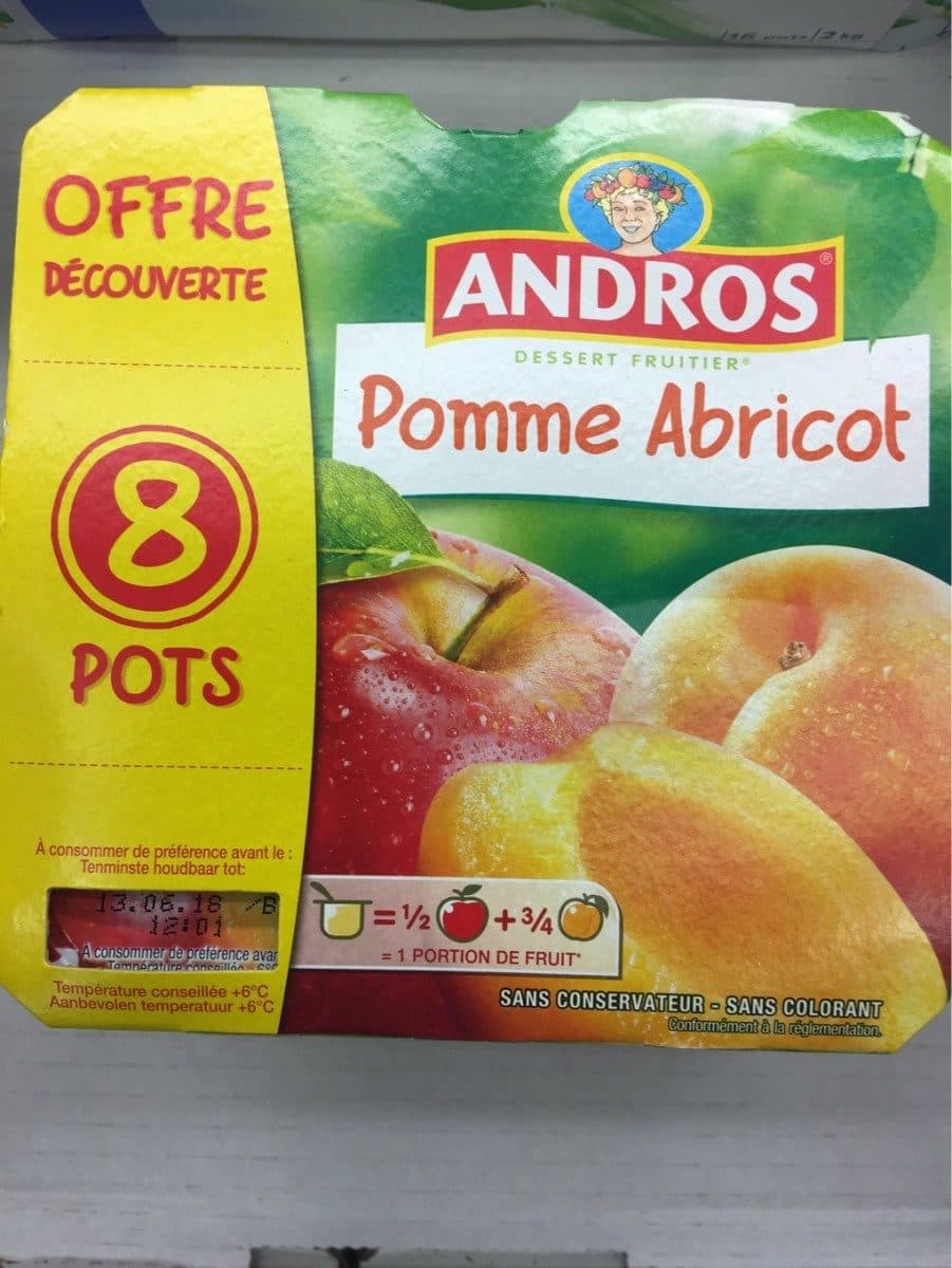 Andros Compote Pomme Abricot packshot