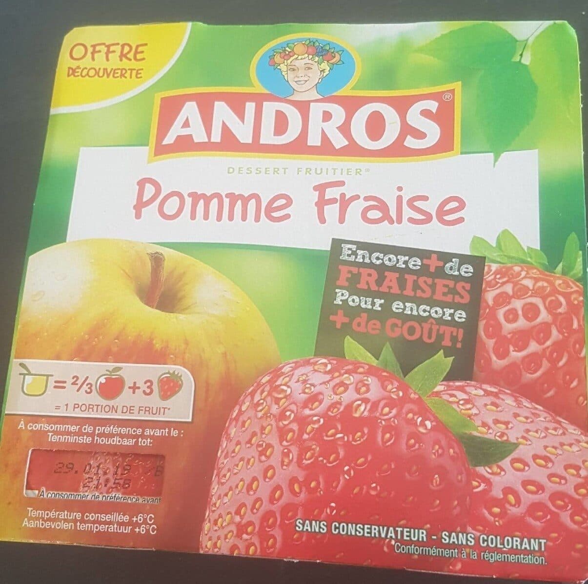 Andros Dessert fruitier Pomme Fraise packshot