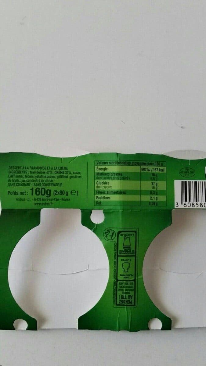 Andros Mousse aux framboises packshot