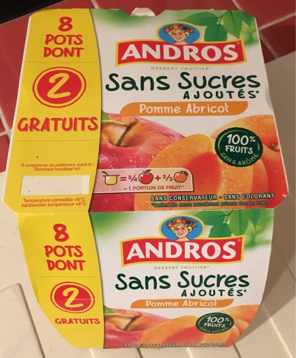 Andros Compote pomme abricot packshot