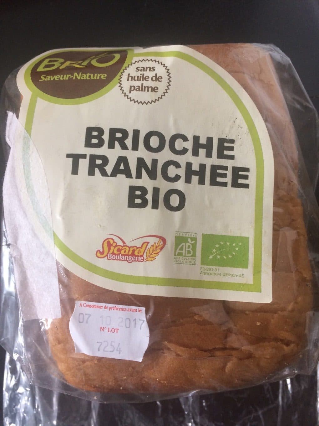 Brio Brioche Tranchée Bio packshot