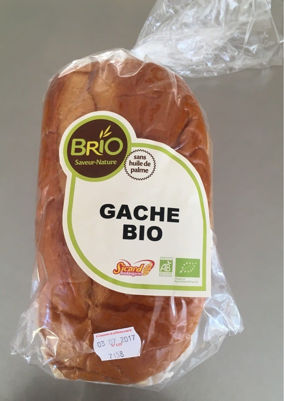 Boulangeries Sicard Gâche Bio packshot