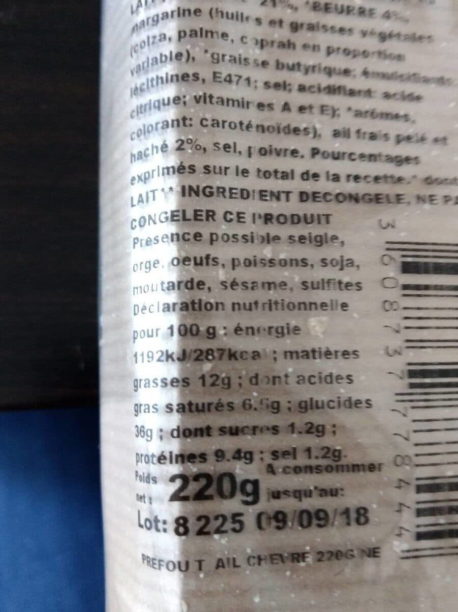 Open Food Facts Préfou au chèvre packshot