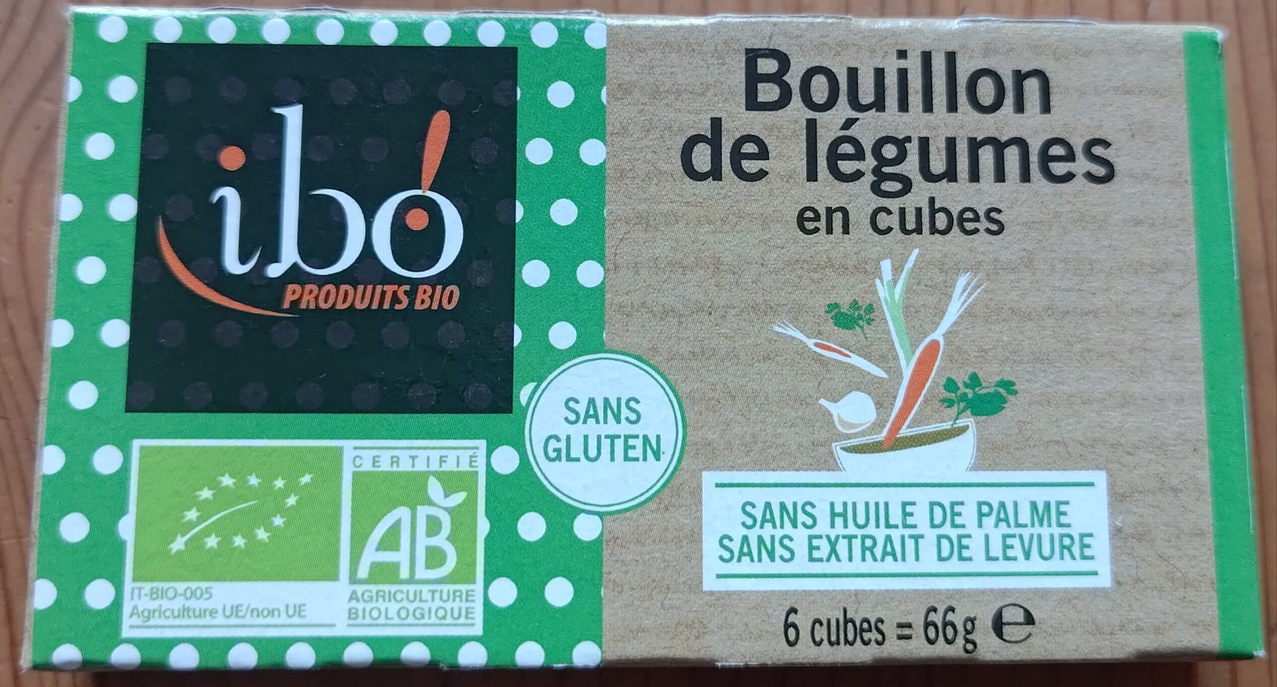 Ibo! Bouillon de légumes en cubes packshot
