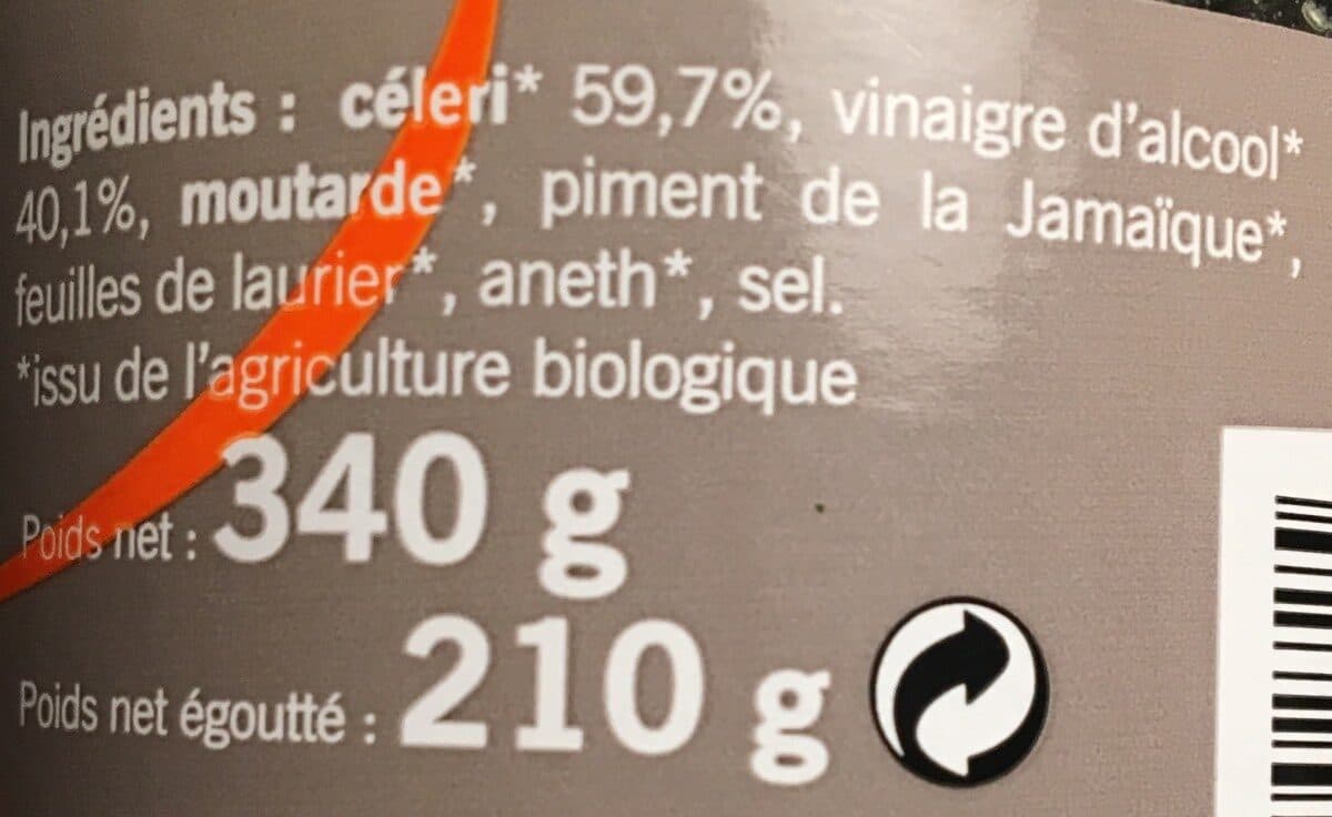 Open Food Facts Céleri râpé au vinaigre packshot