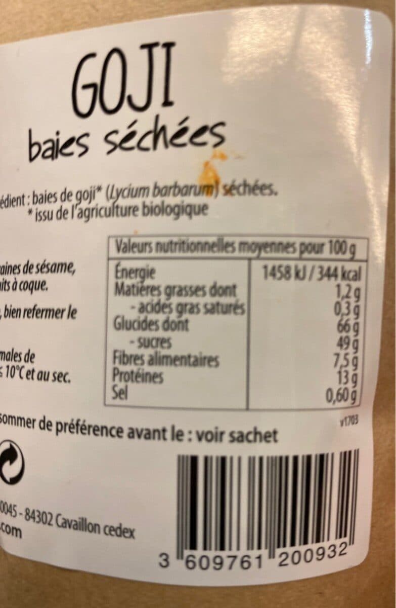 123bio Goji baies sechees packshot
