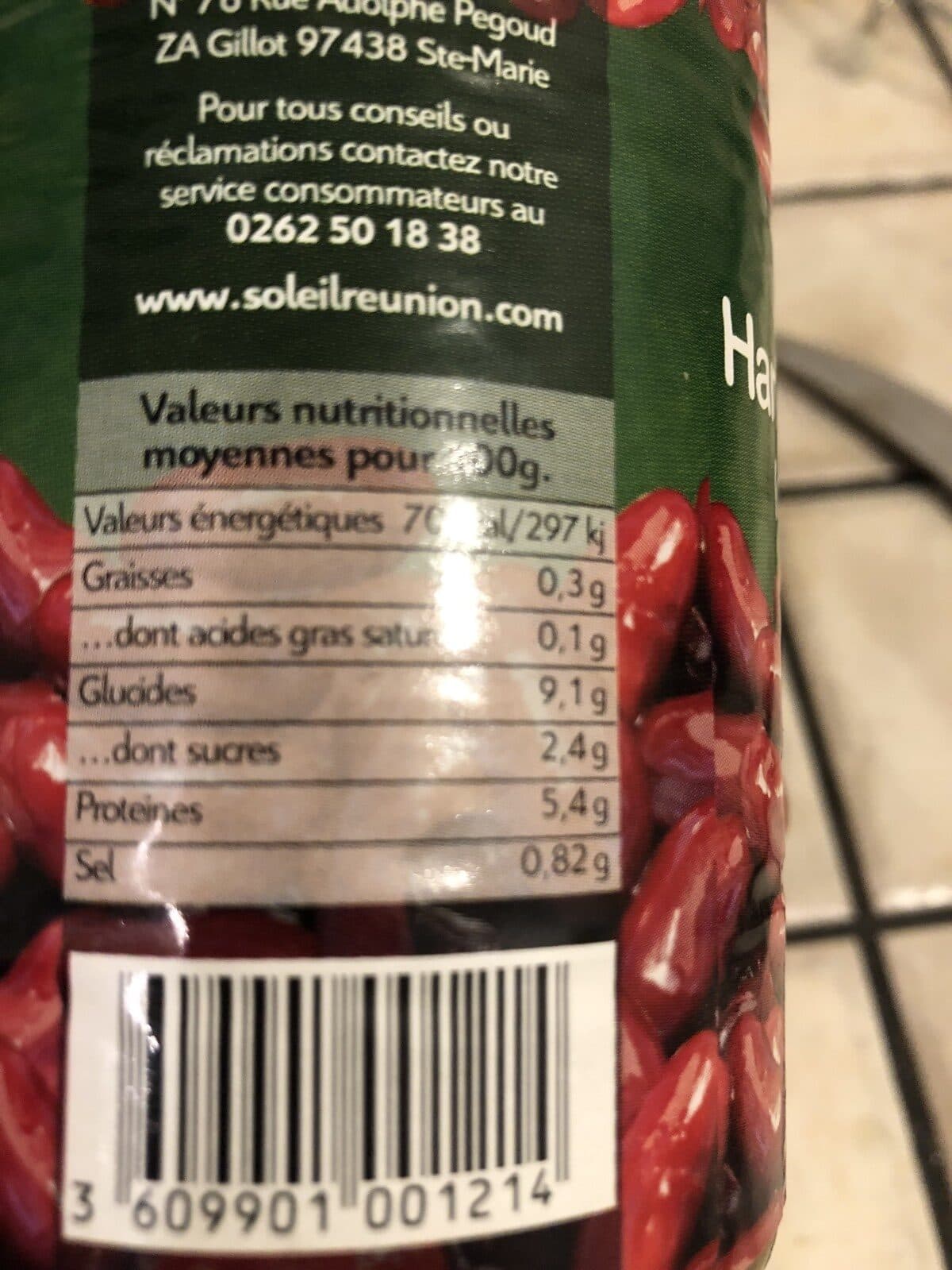 Soleil Réunion Haricots Rouges Kréol Naturel packshot