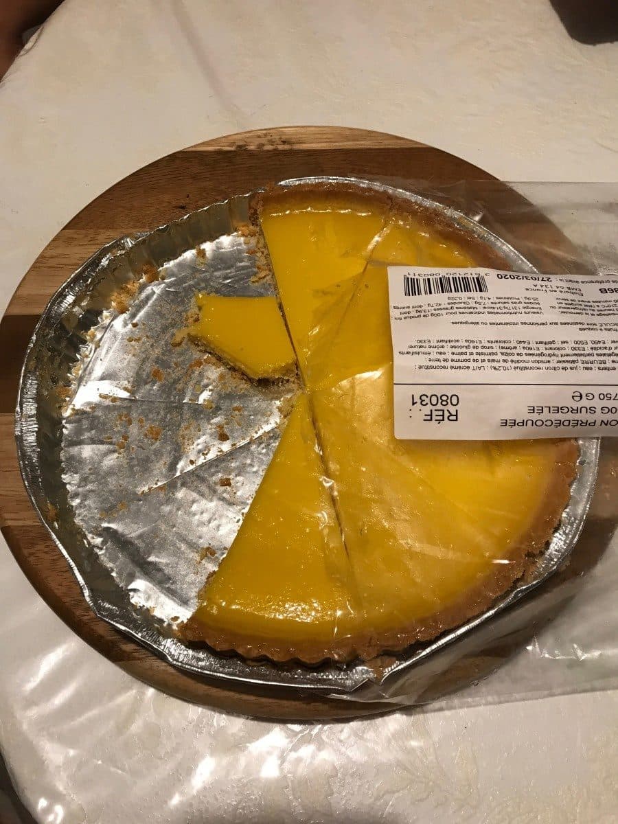 Boncolac Tarte citron prédécoupée packshot