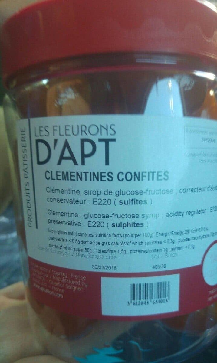 Open Food Facts Les Fleurons d'Apt - Clémentines confites packshot