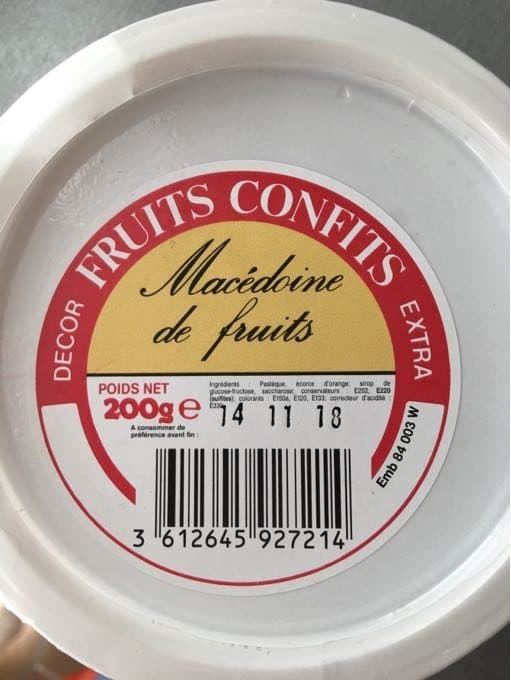 Sans marque Macedoines De Fruits Confits packshot