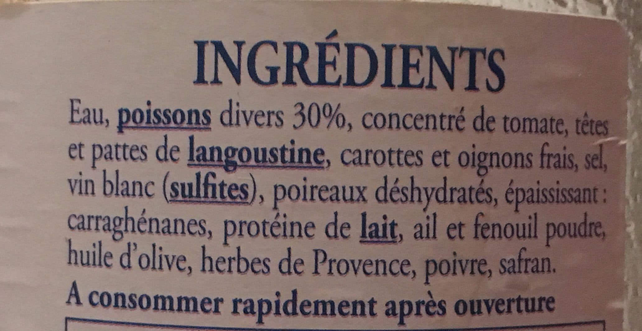 Les Viviers De Saint Marc Soupe de poissons packshot