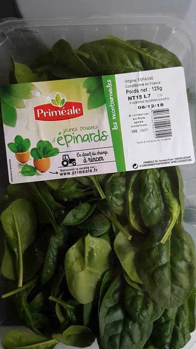 Priméale Jeunes Pousses d'Épinards packshot