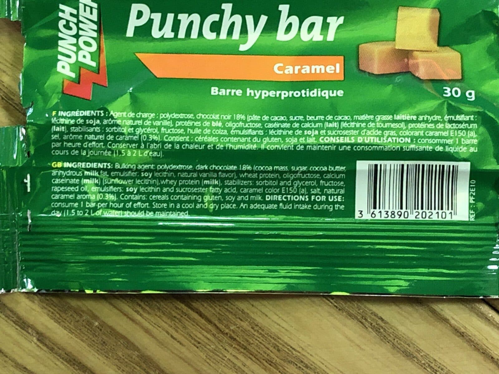 Punch power Barre Punchybar Hyperprotidiques - Goût Caramel U Orange packshot