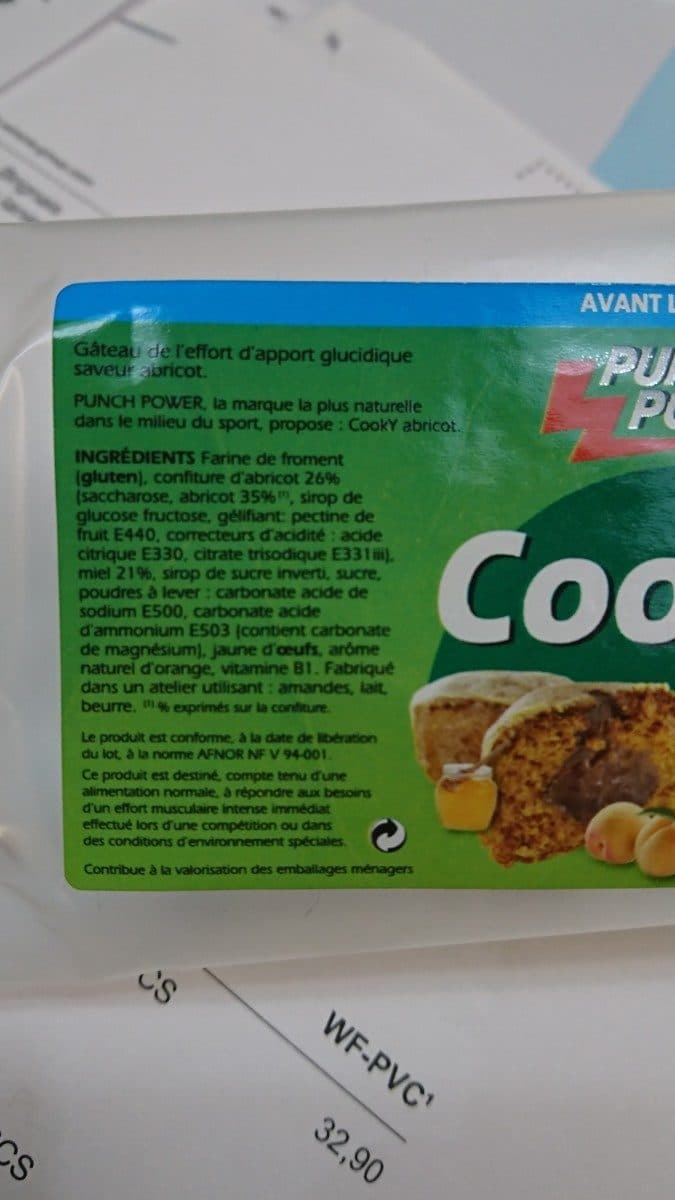Punch power Punch Power Gâteau énergétique Cooky Abricot (2 x 33 G) packshot