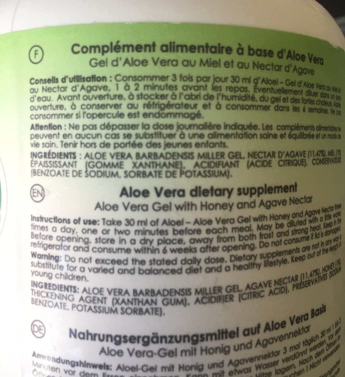 Frederic M Alors gel d'aloe Vera ou miel packshot