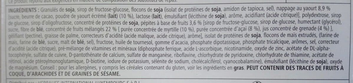 Open Food Facts Barre repas équilibre packshot