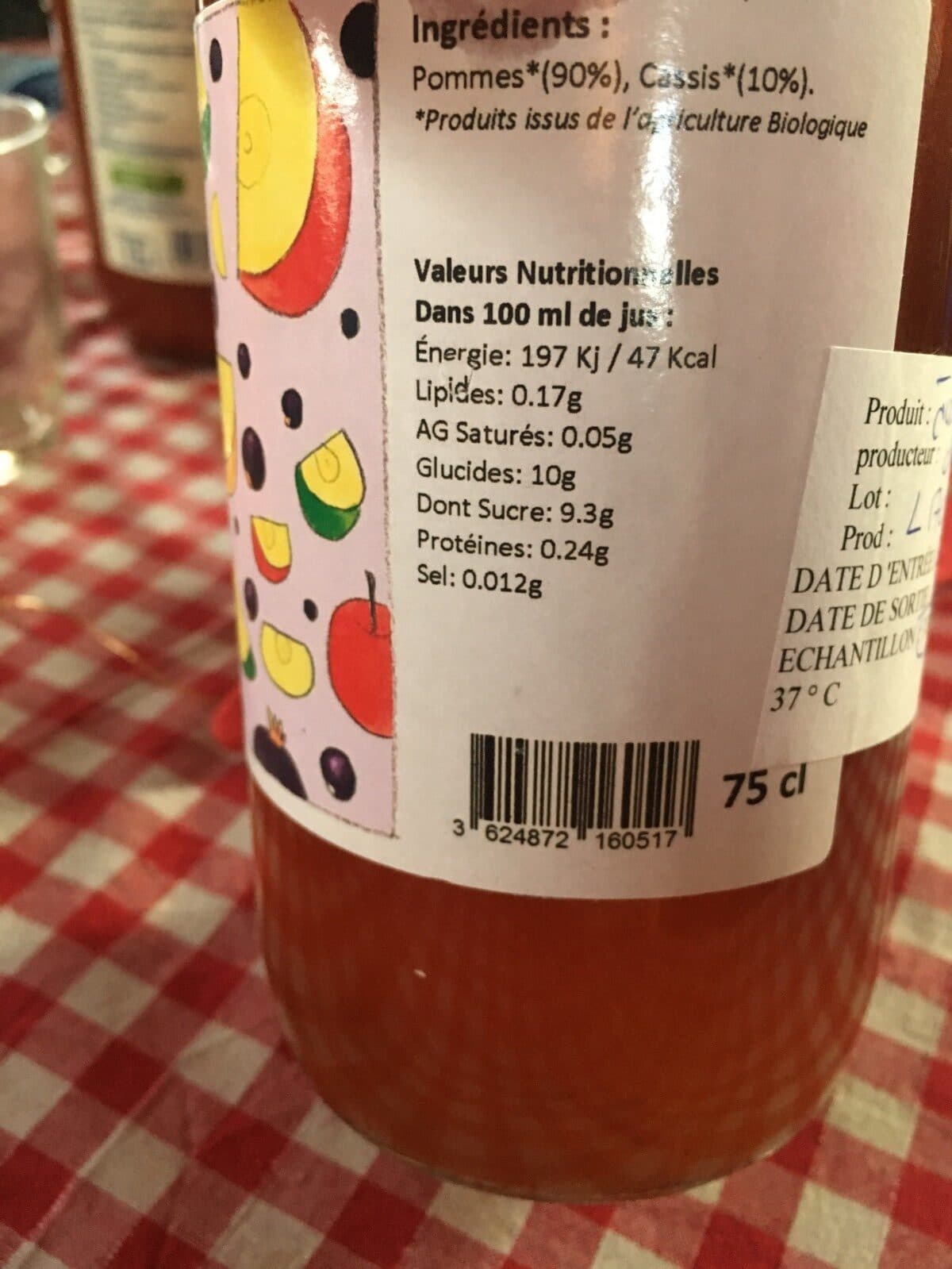 Open Food Facts Jus pomme cassis packshot