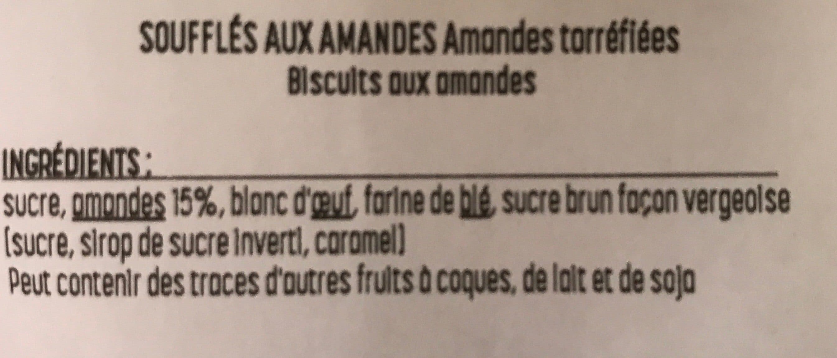 Open Food Facts Soufflés aux amandes packshot