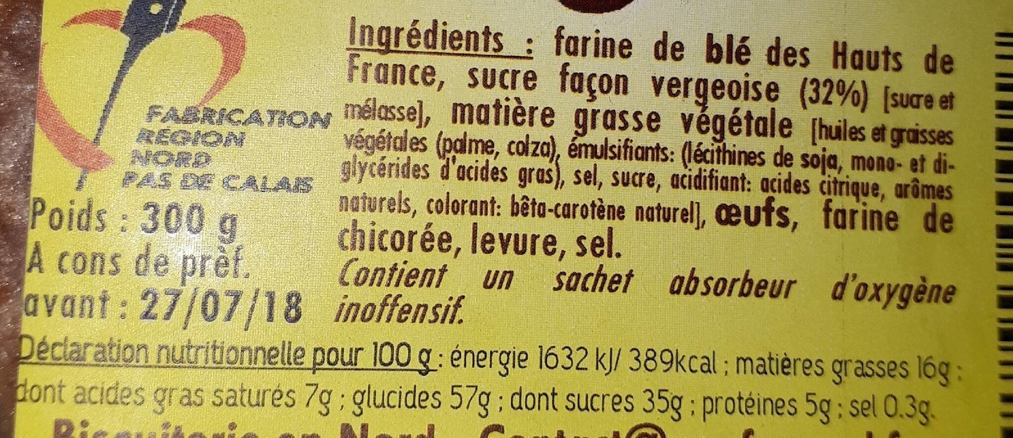Biscuiterie en Nord Gaufres fourrées artisanales Vergeoise packshot