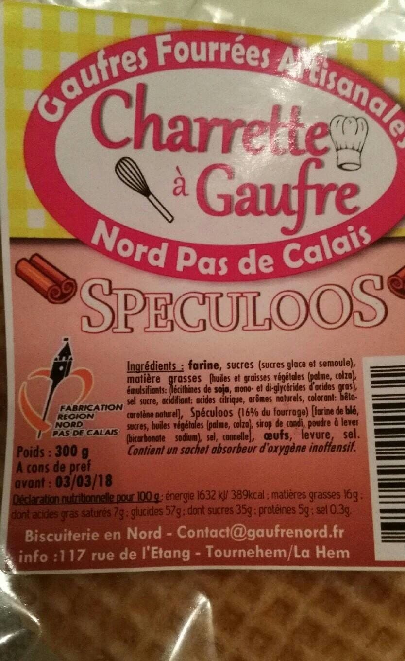 Charrette à gaufre Gaufres fourrées artisanales Spéculoos packshot