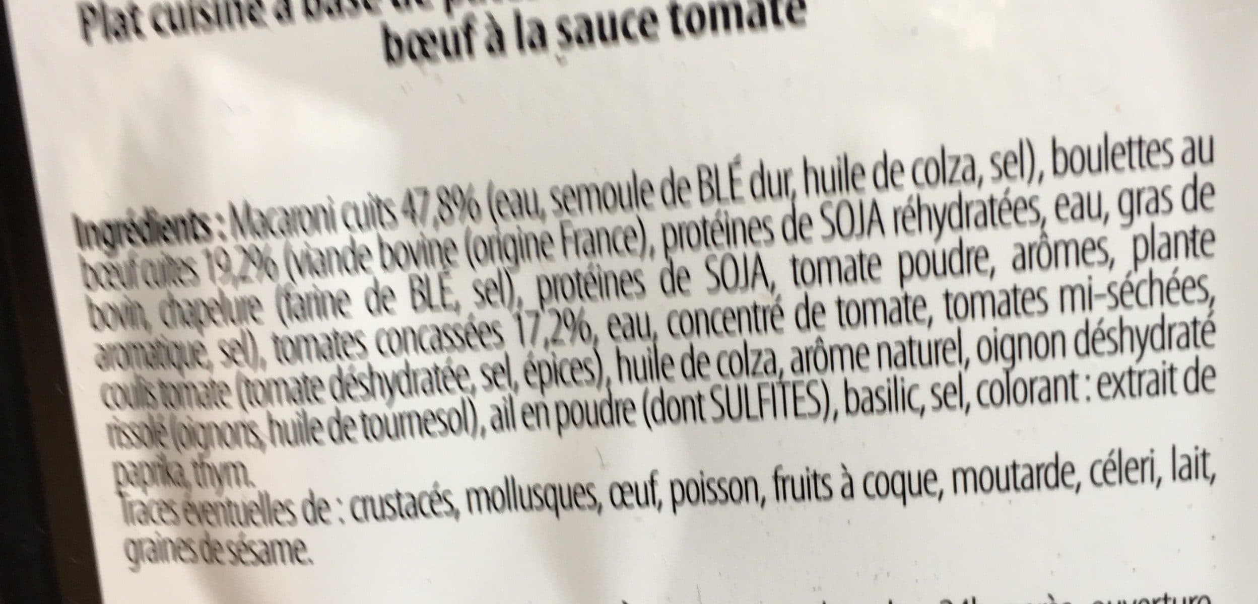 Collet Macaronie aux boulettes de boeuf sauce tomate packshot