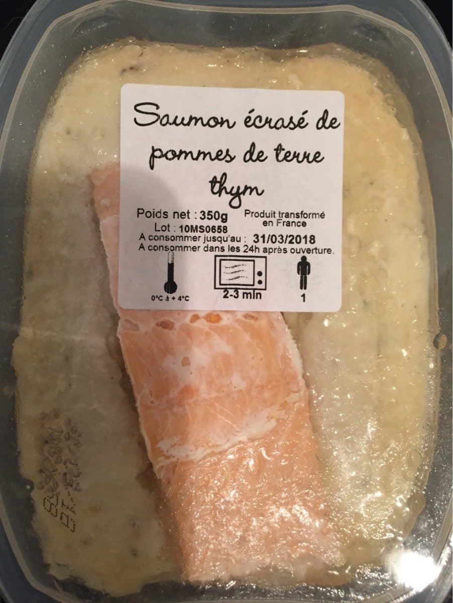 Open Food Facts Saumon écrasé de pommes de terre thym packshot