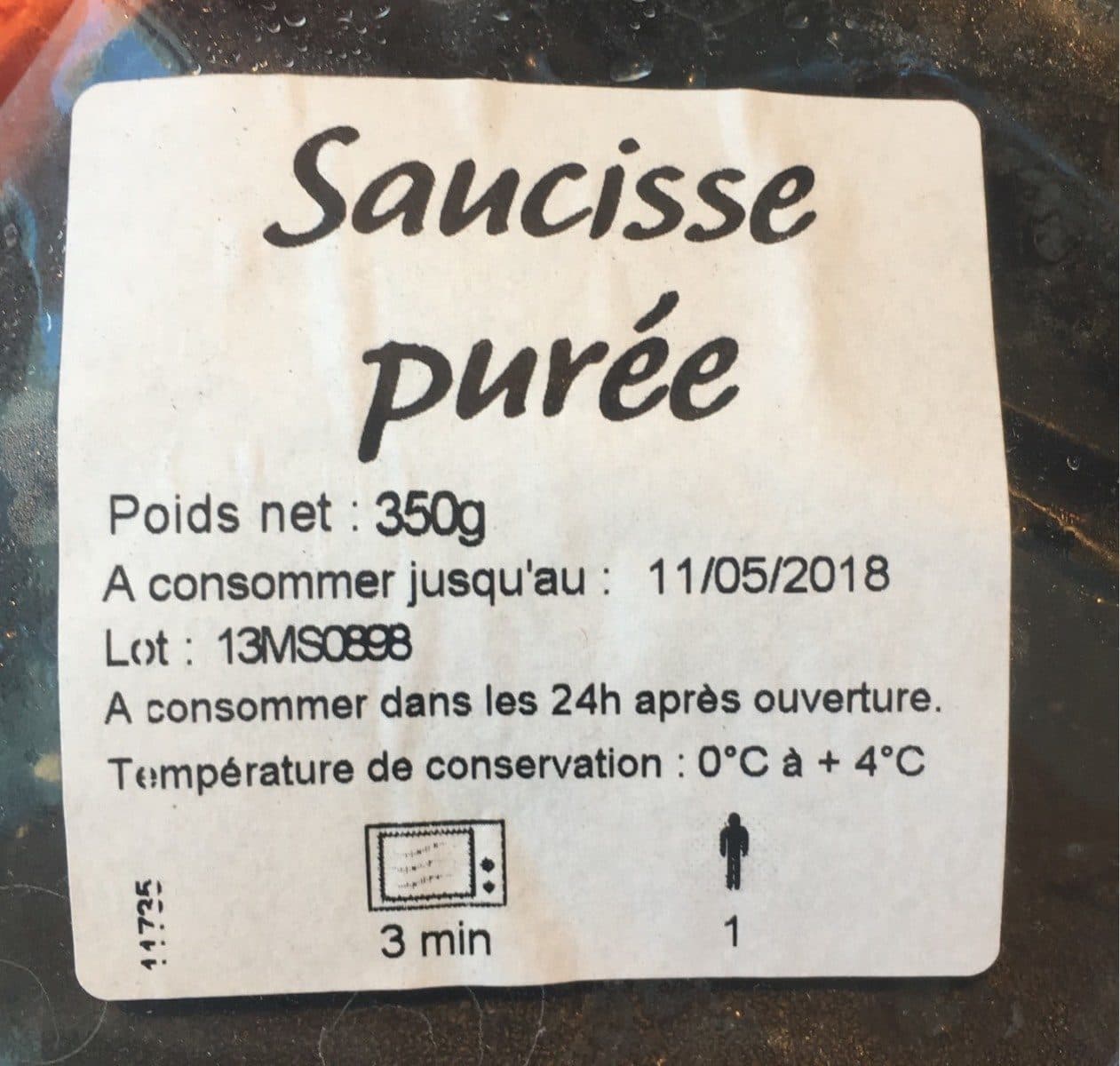 Open Food Facts Saucisse purée COLLET 350g packshot