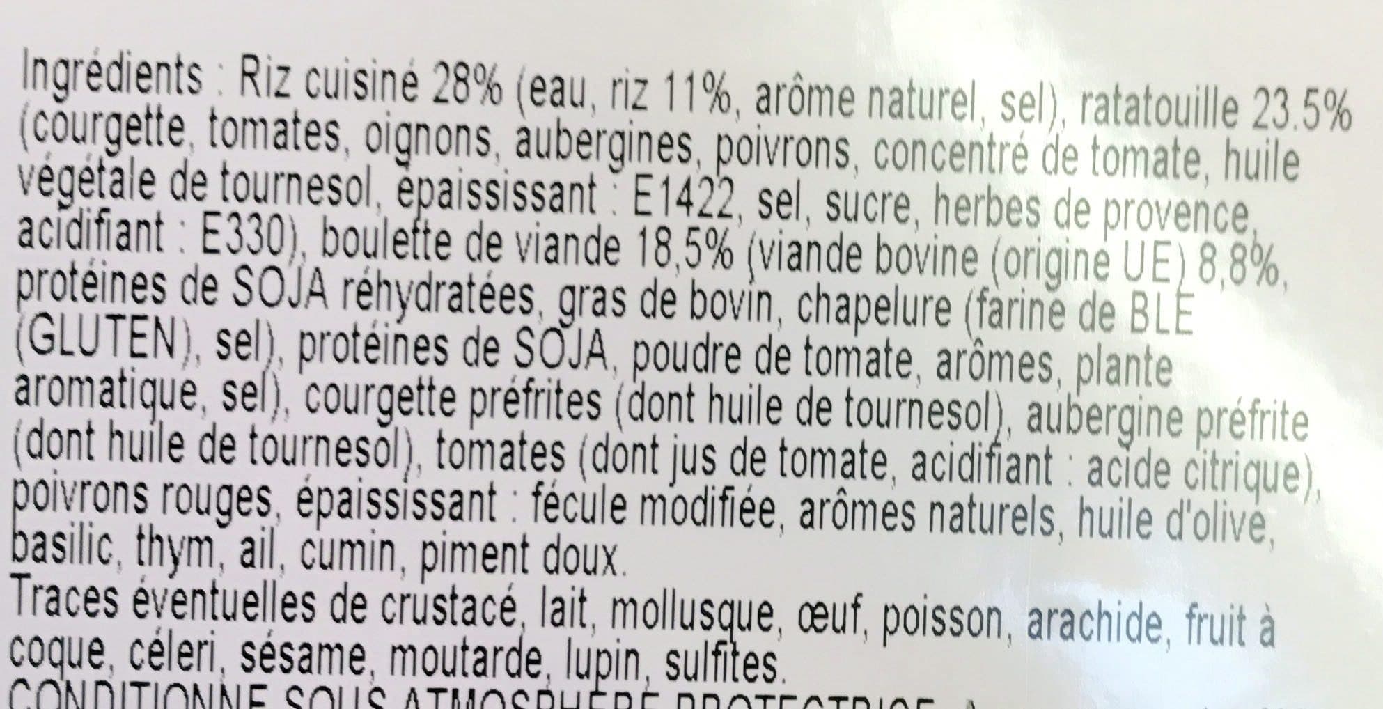 Escale Gourmande Boulettes de Bœuf à la Provençale & Riz packshot