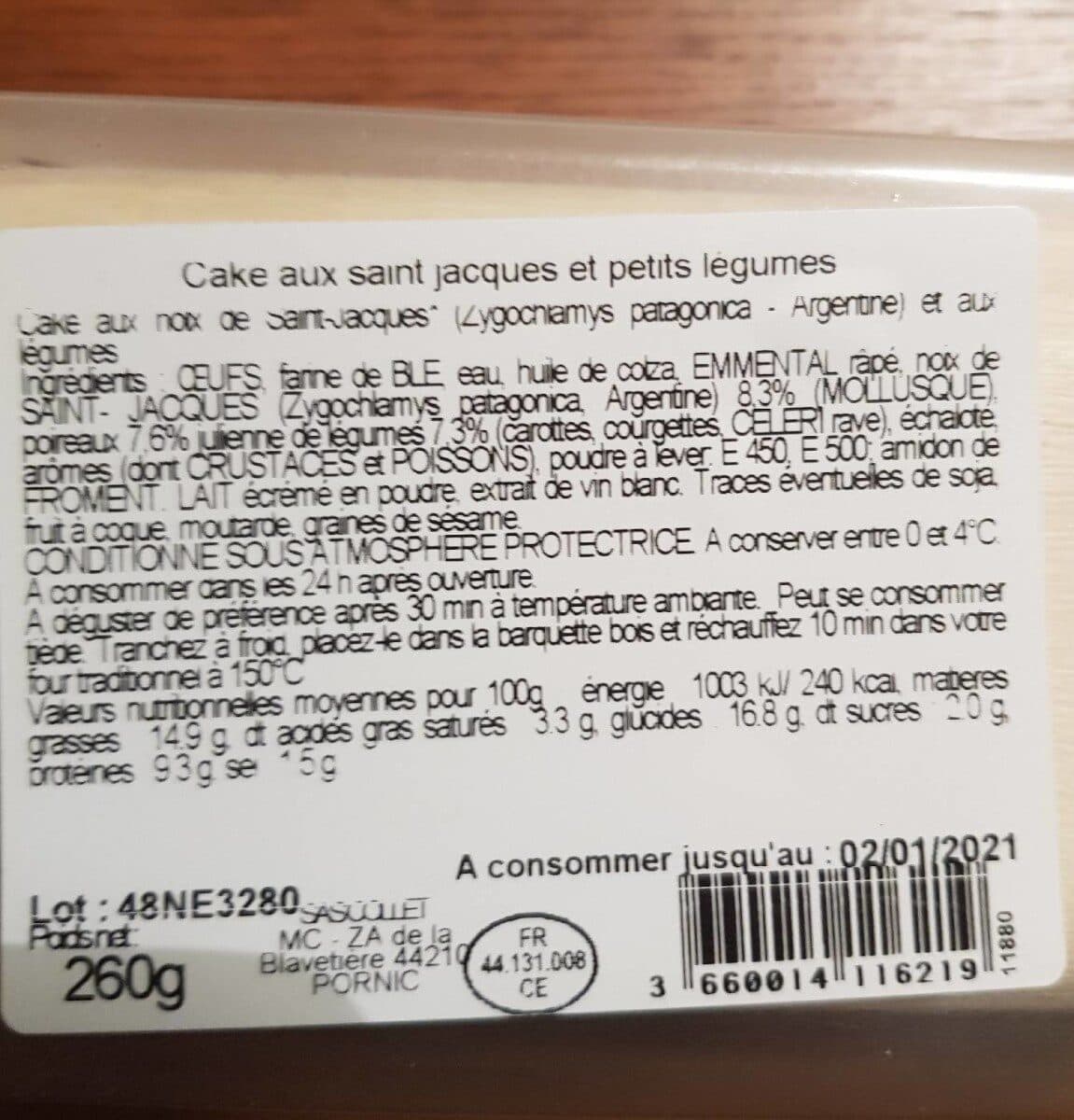 Open Food Facts Cake Saint Jacques packshot