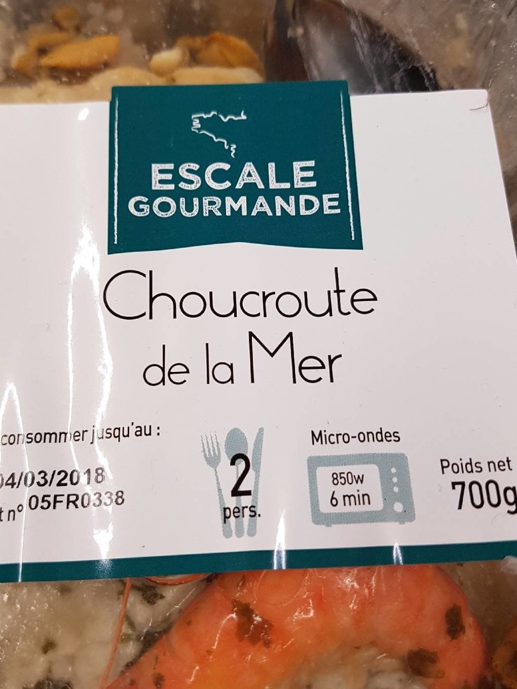Escale Gourmande Choucroute de la mer packshot