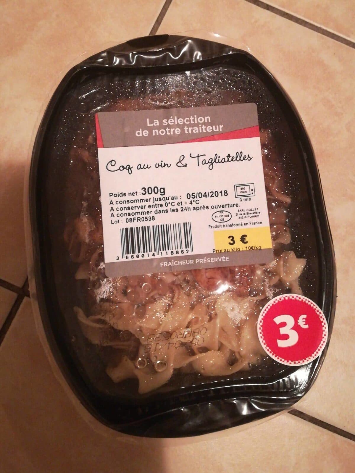 Open Food Facts Coq au vin et tagliatelles packshot