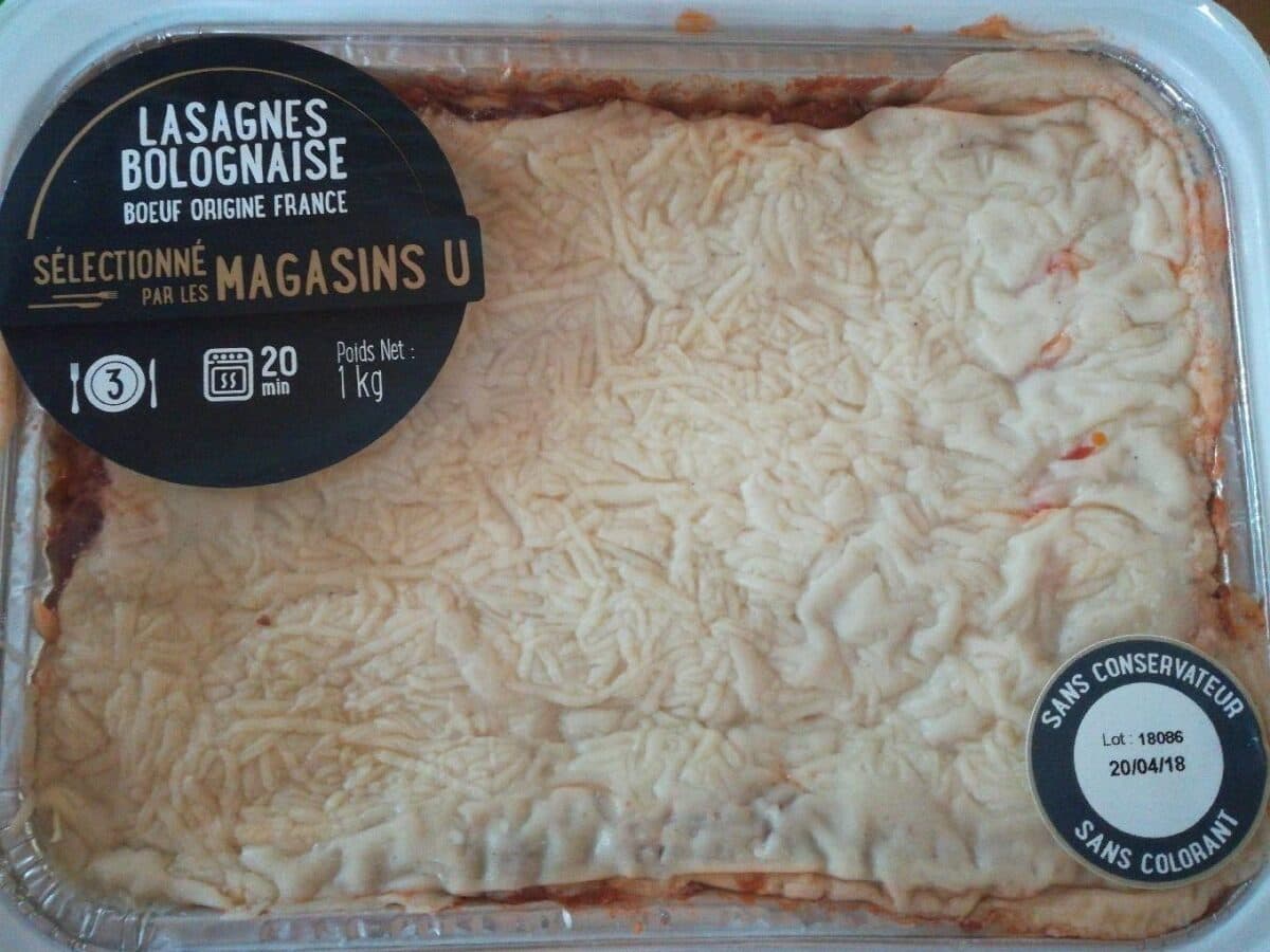magasin U Lasagnes Bolognaise packshot