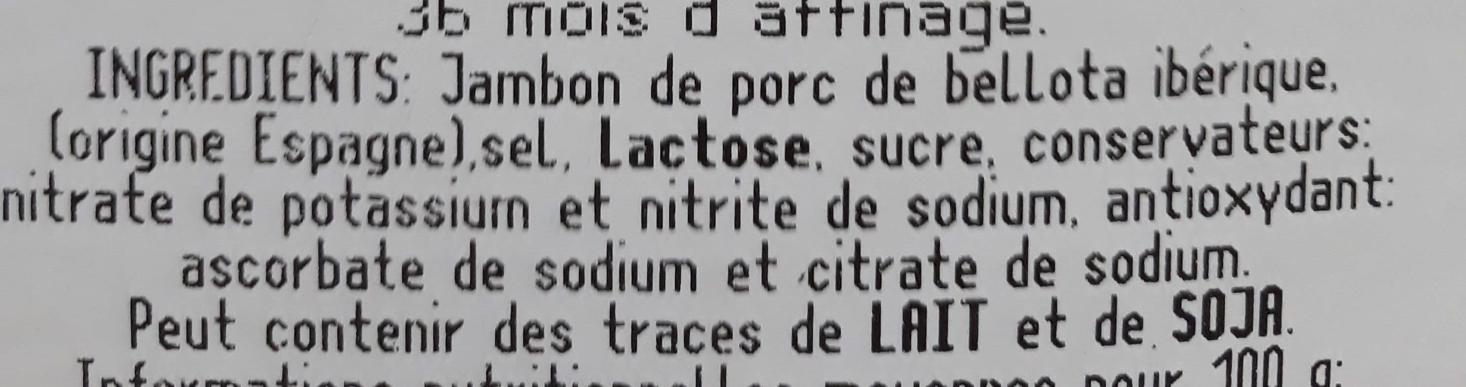 Open Food Facts Jambon de Bellota Ibérique packshot