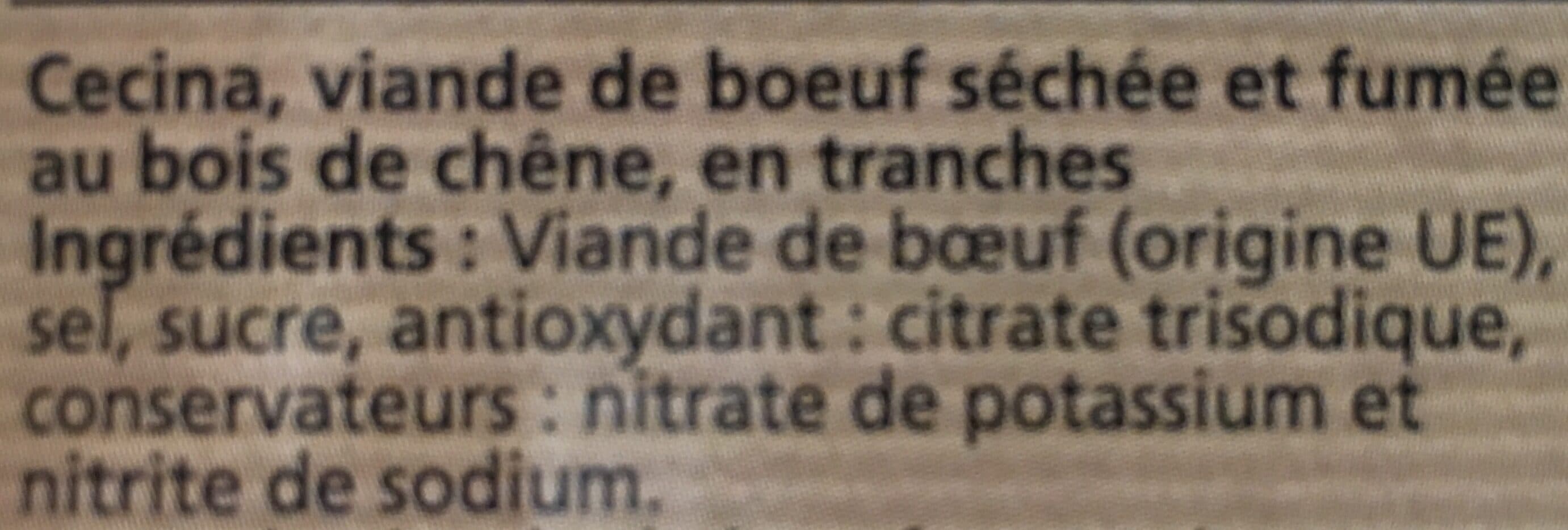 CECINA Viande de boeuf séchée packshot