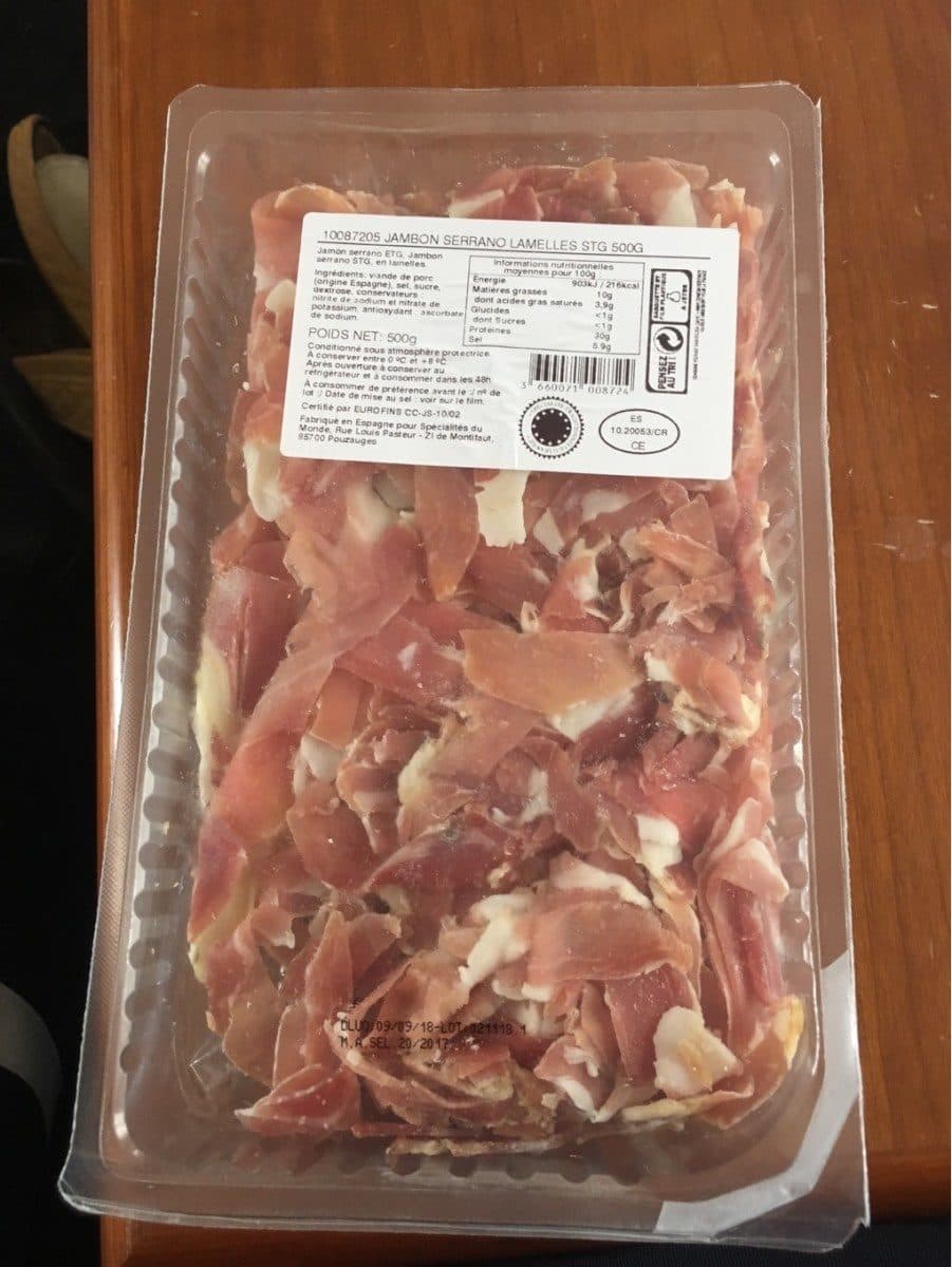 Open Food Facts Jambon serrano packshot